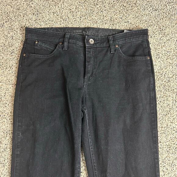 Wrangler Womens Q Baby Jeans Size 12 Mid Rise Bootcut Black 34x32 - Picture 5 of 7